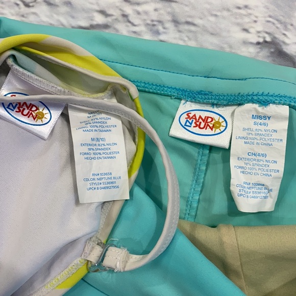 SANDNSUN Swimsuit Size: Top Med 8/10 Bottom Sm 4/6 - Picture 12 of 17